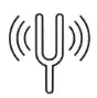 Tuning fork symbol representing tonal resonance in Sound Determination