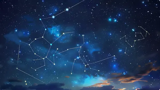 The real visible sky showing the true constellational zodiac with uneven star boundaries, illustrating the natural law of the actual heavens rather than the symbolic tropical wheel.