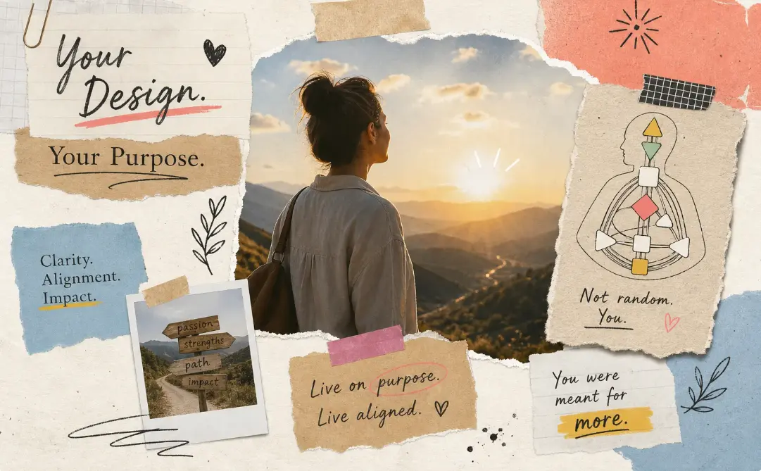 Mixed‑media collage of a woman with Human Design bodygraph overlay, surrounded by Greek statues of Zeus, Hera, Apollo, and Athena, symbolizing archetypes of willpower, relationships, expression, and wisdom.