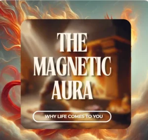 The Magnetic Aura Graphic: Soft circular magnetic aura field drawing life and energy inward toward a steady hearth.