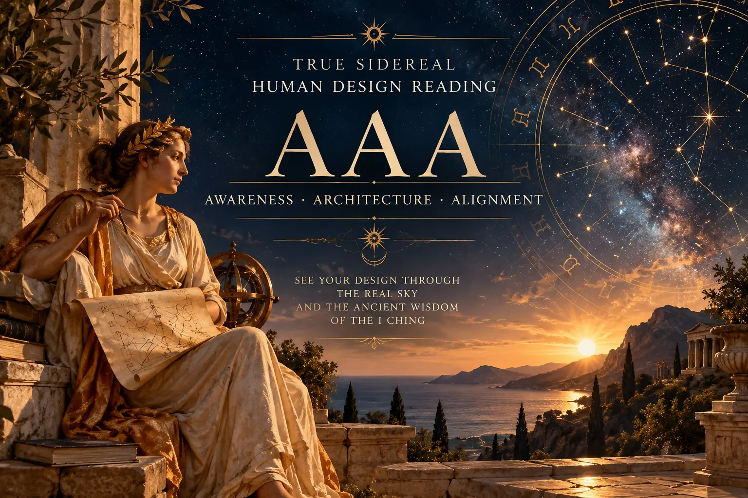 True Sidereal Human Design AAA reading beneath the real sky