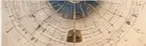 Circular astronomical chart with geometric divisions and symbols