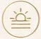 Gold line icon symbolizing movement and forward progress